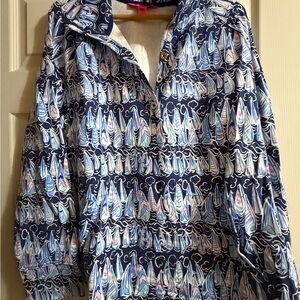 Lilly Pulitzer Blue and White Patterned Top